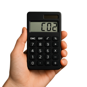 Compensez votre CO₂ main calculette